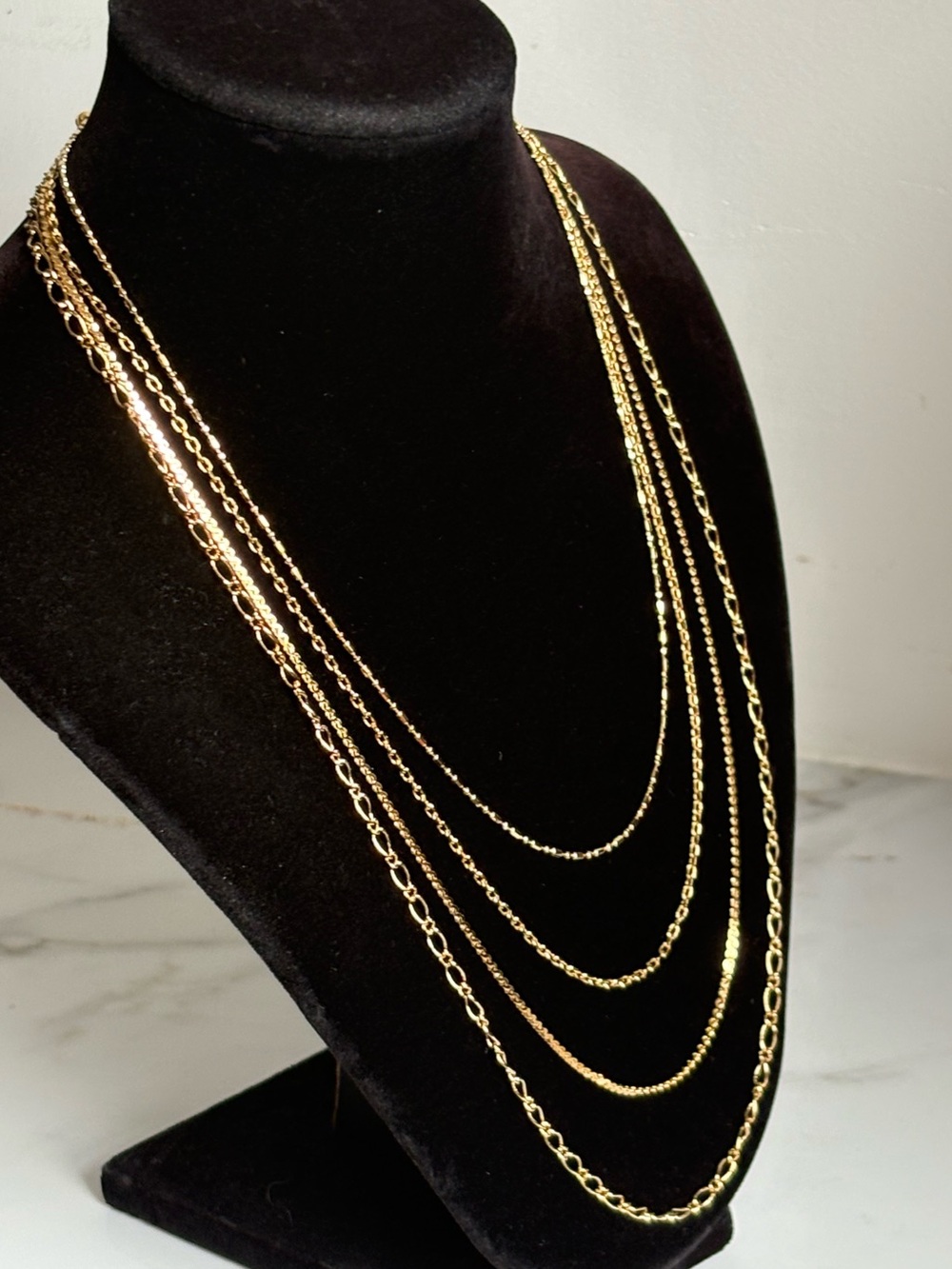 Vintage Avon 90s Gold Layered Necklace Set | 4 Designs 18-24” NIB
